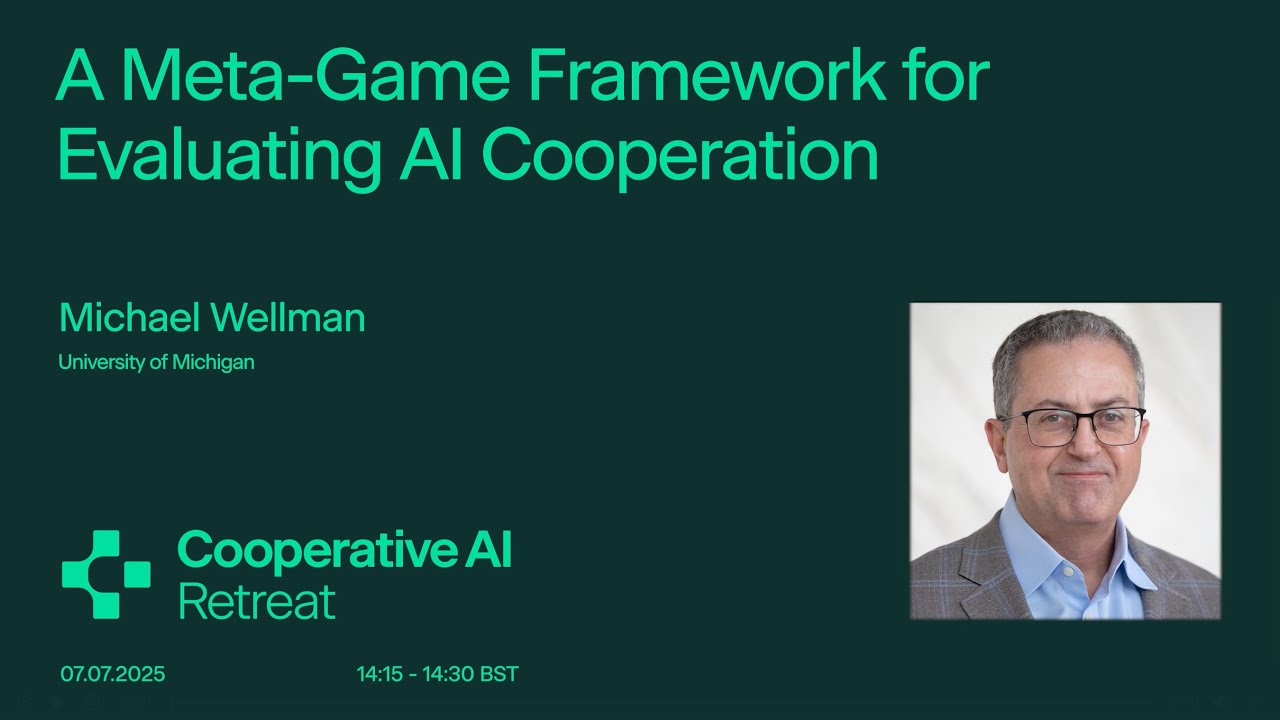 Empirical Meta-Game Analysis for Evaluation of Interactive AI by Michael Wellman