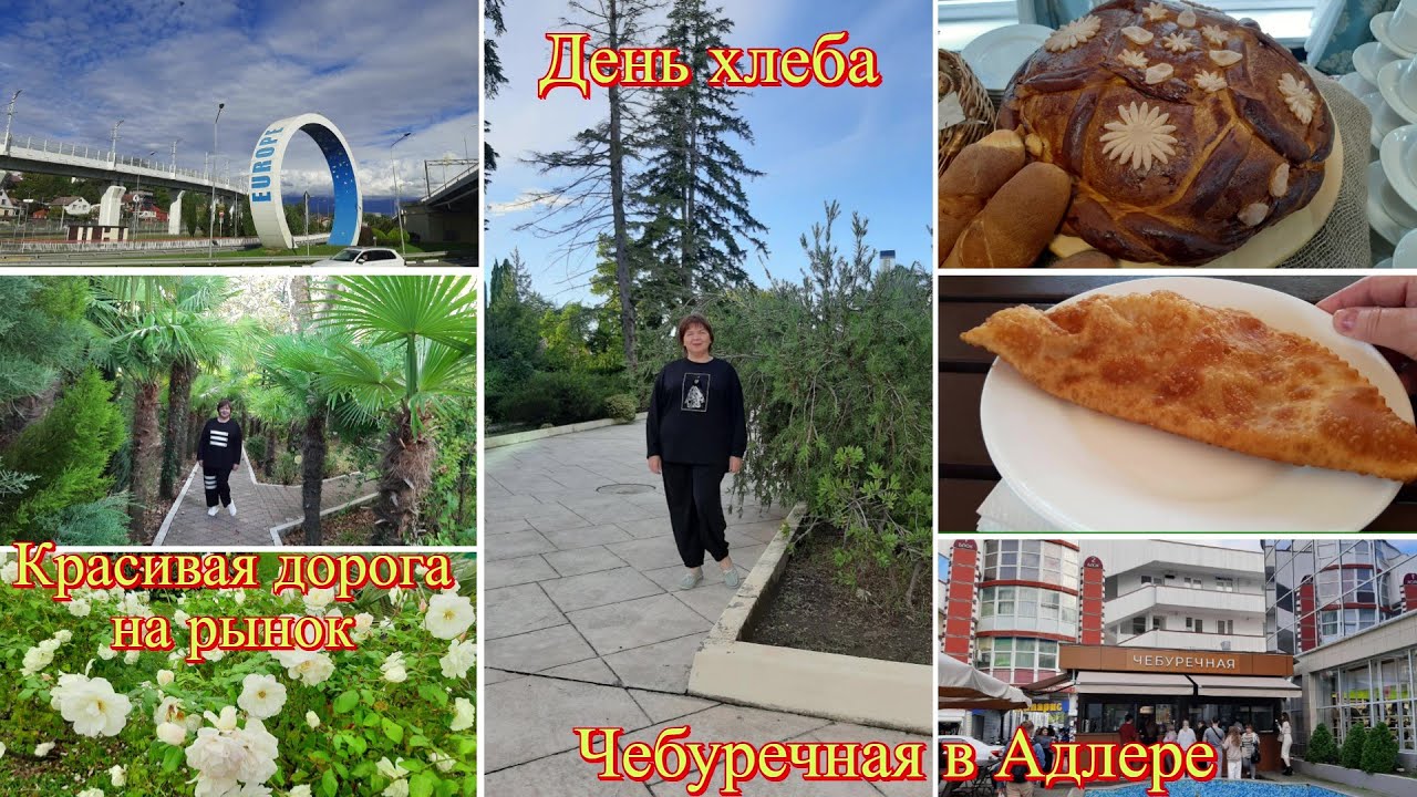 Где самые вкусные чебуреки в Адлере. Пять шагов к здоровью. Живописная дорога на рынок. День хлеба.