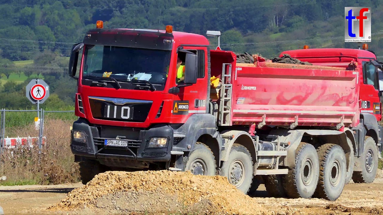 MAN 41.480 4a Dump Truck / Kipper, Bahnprojekt, Holzmaden, 23.08.2017.