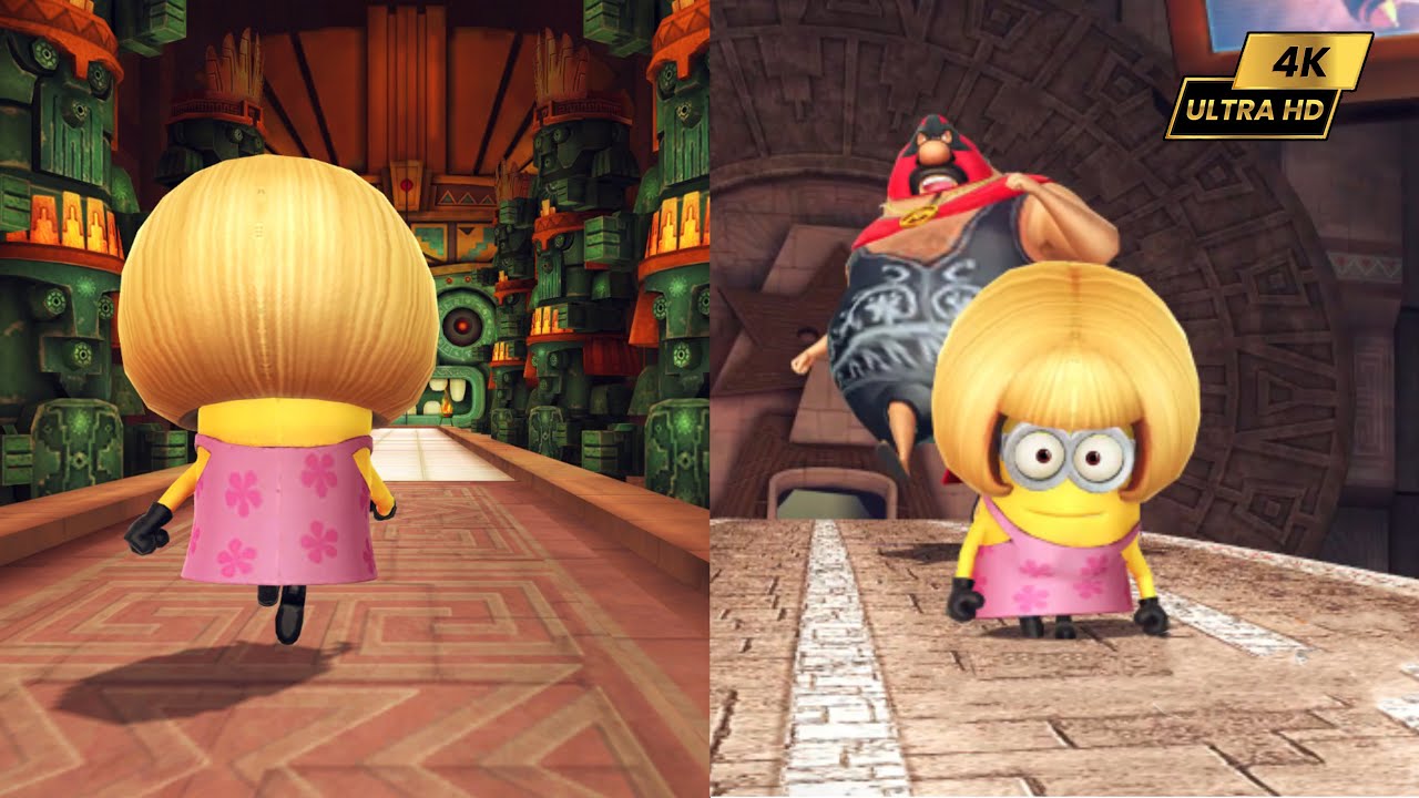 Despicable me minion rush Reversed Gameplay | Minion rush El Macho Boss Fight | UHD 4K