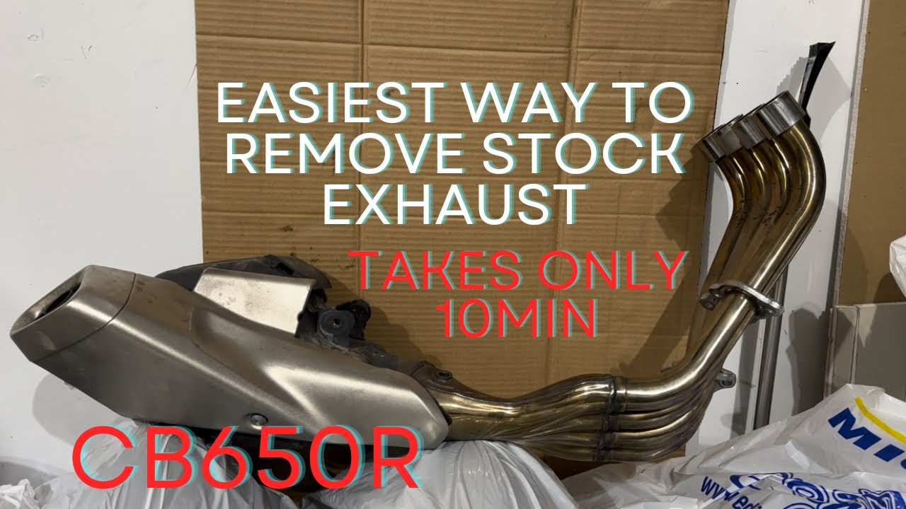 Easiest way to remove stock exhaust on a Honda cb650r