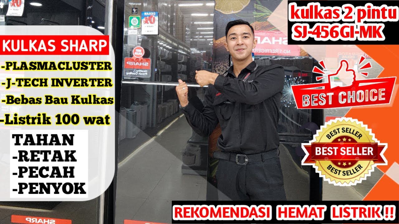 REKOMENDASI KULKAS HEMAT LISTRIK INVERTER SHARP SJ-456GI-MK