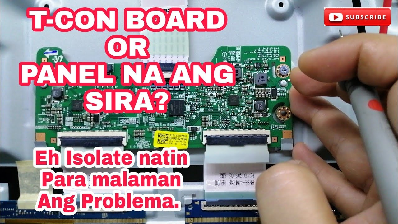 Panu mag identify kung T-Con Board or Panel ang problema. LED tv Good Backlight but no picture.