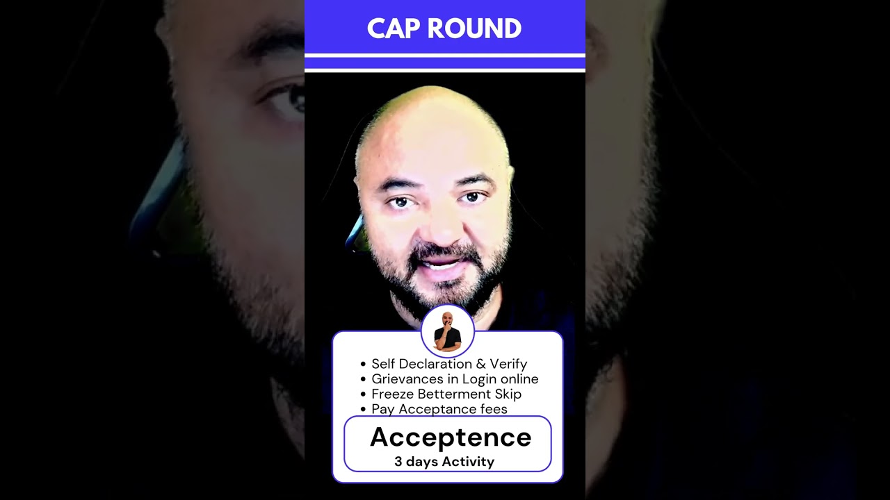 CAP Round 1 Complete Timeline Explained | Option Form to Admission | CET 2026