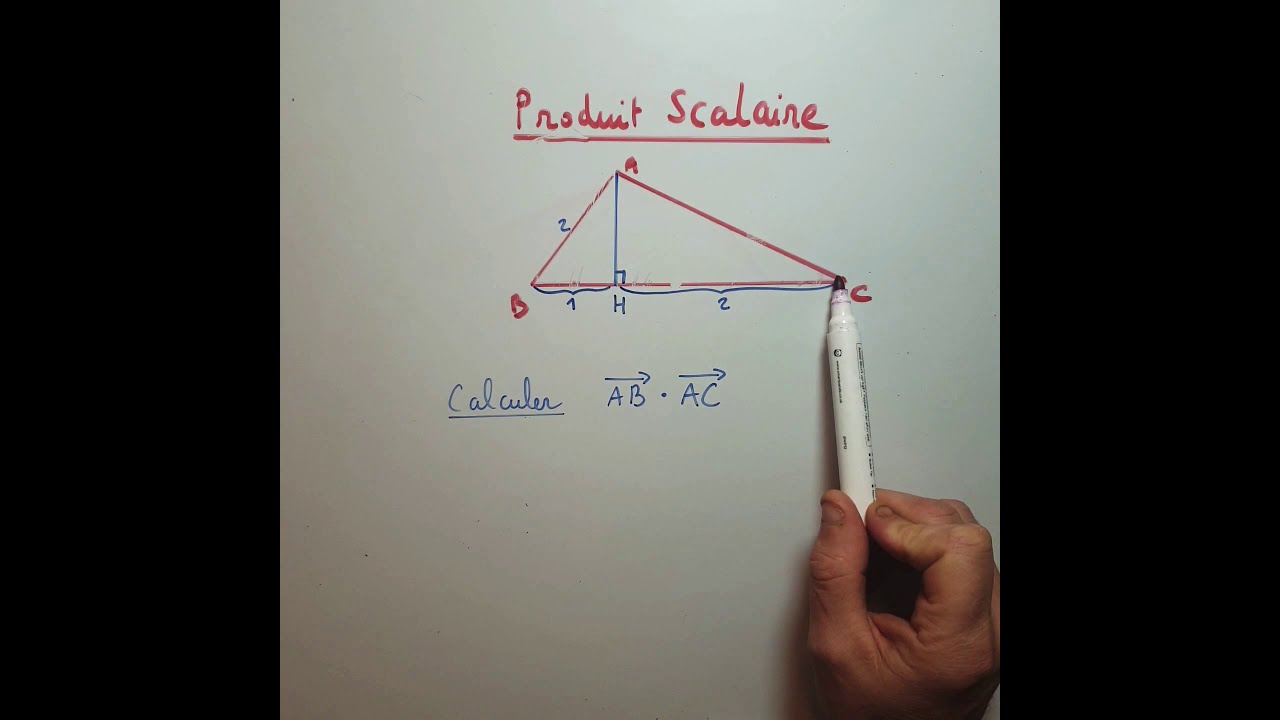 Calcul d'un produit scalaire avec la méthode de décomposition des vecteurs.
