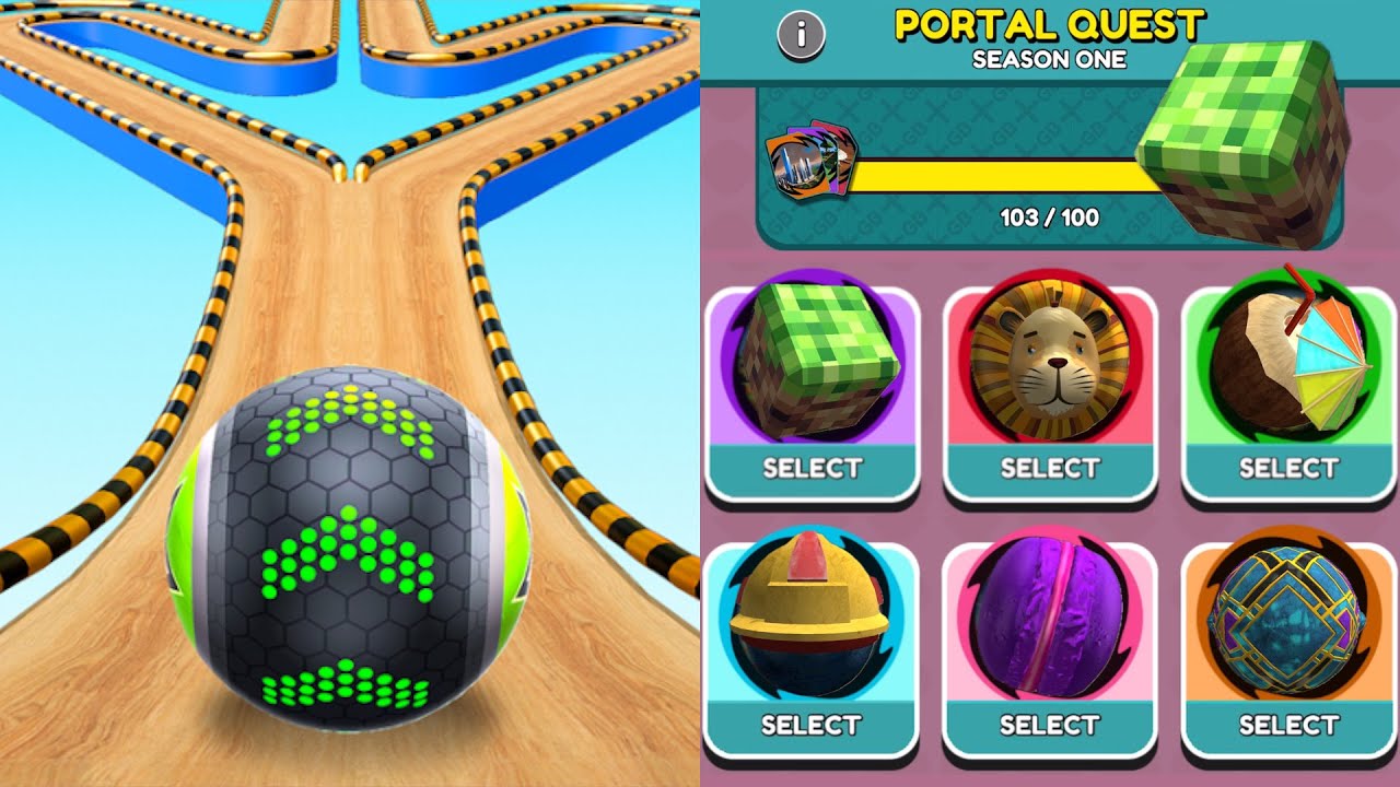 Going Balls New Update Portal Quest Feature Vs Challenge, Funny Race Android, iOS Gameplay 24