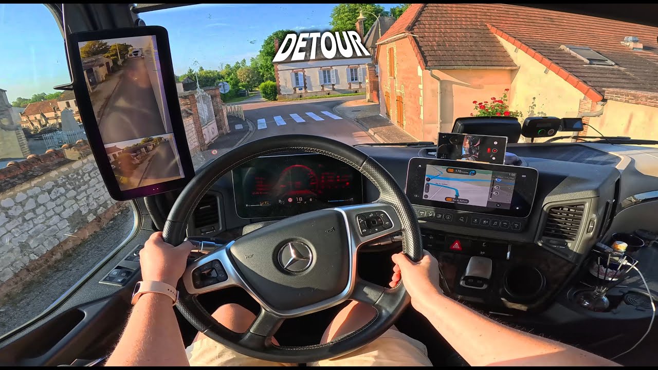 POV Вождение грузовика 👧 /// Длинный объезд по N4 /// Франция 🚛💨