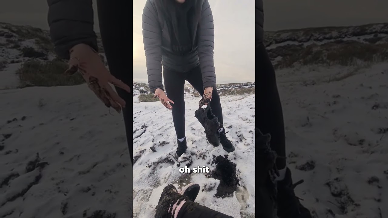 Shoes Stuck in Snow, Epic Fail 😆
