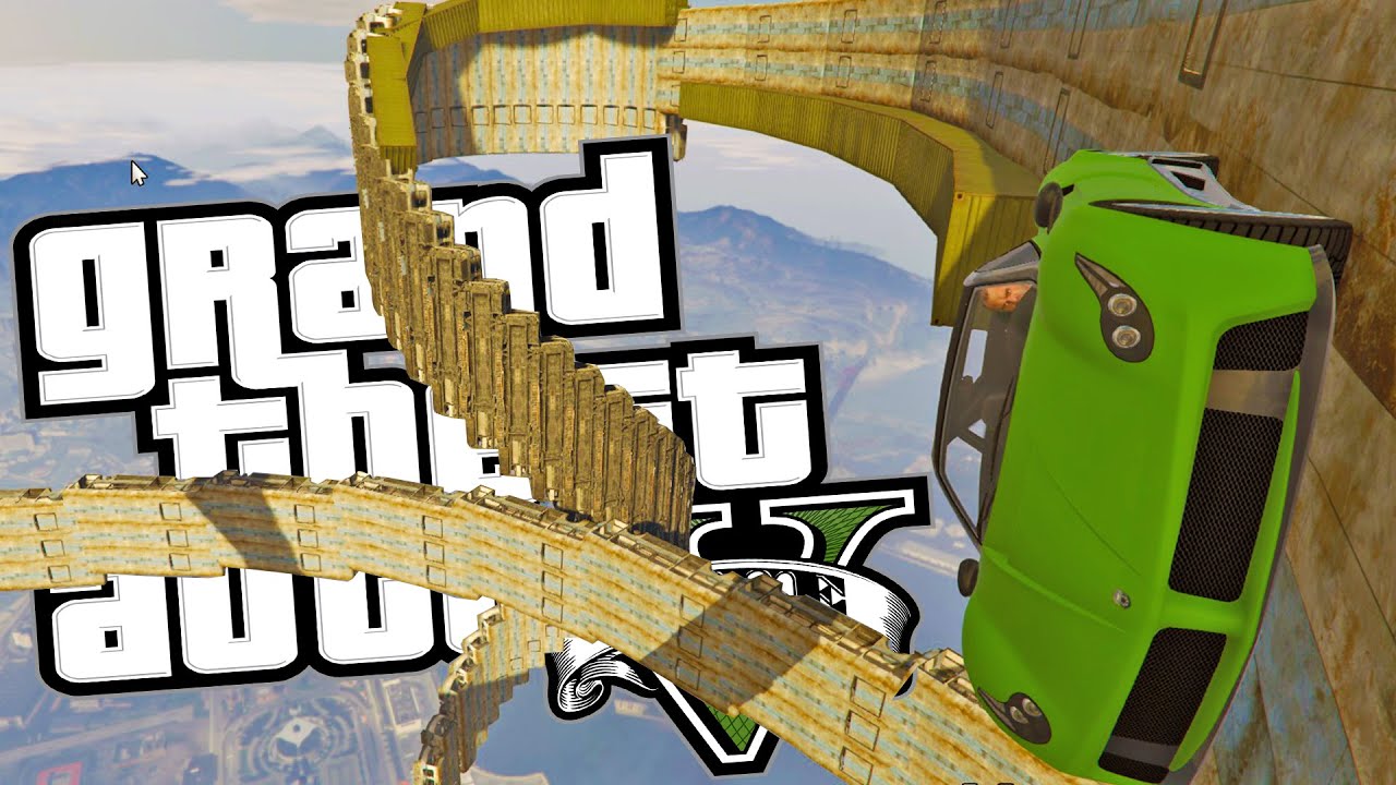 GTA 5 PC Mods - Crazy Map Mods! Race The Balls, Large Spiral + Wallrides (GTA 5 Funny Moments)