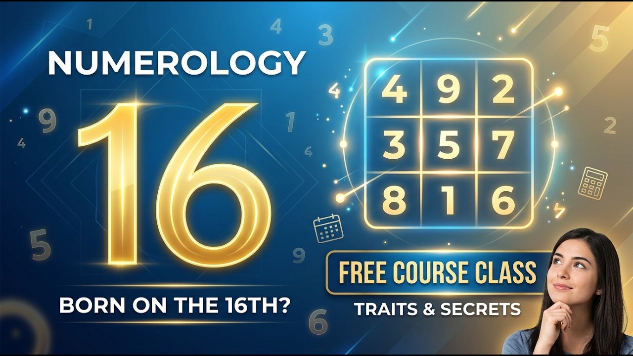 Numerology Number 16 | Traits of People Born on 16th | Free Course Class | Lo Shu Grid