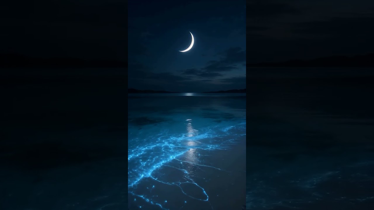 Even the smallest waves carry moonlight #moonlight #ocean #nightglow #beautiful #pretty #aesthetic