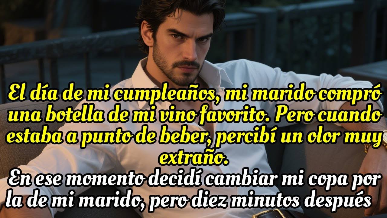 "🎂En mi cumpleaños, mi esposo sirvió mi vino favorito🍷. Olía raro, así que cambié las copas…"