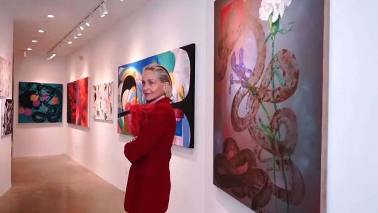 Sharon Stone's paintings featured in exhibit at Connecticut gallery