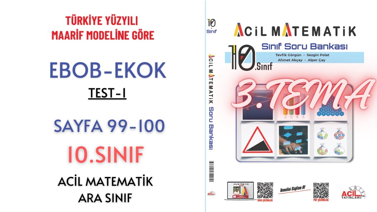 10.Sınıf Soru Bankası EBOB-EKOK Test-1 Sayfa 99-100