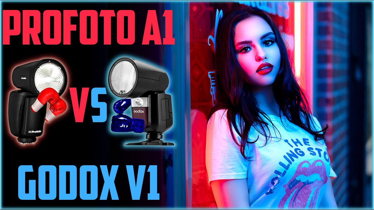 Profoto A1 против Godox V1 (Zoom Li-on X): сравнение вспышек Speedlight с круглой головкой