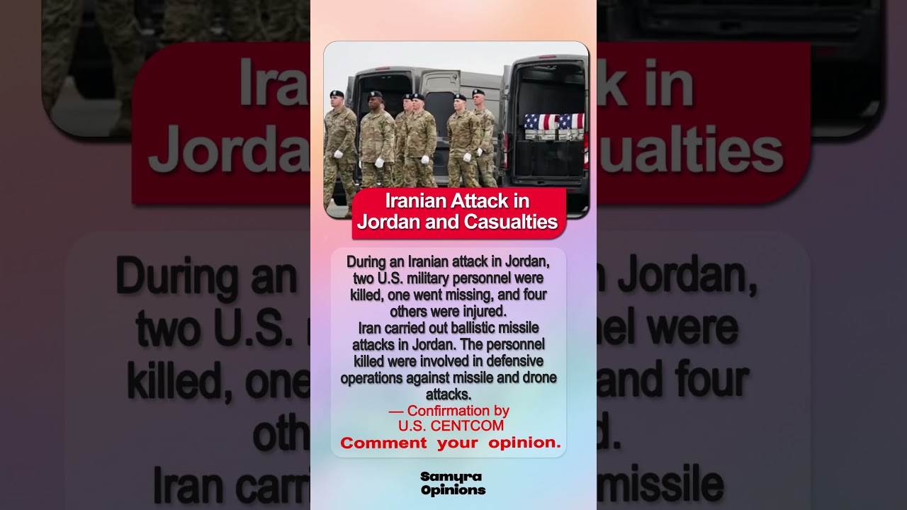 U.S. Troops Killed in Jordan? CENTCOM Releases Official Statement #trendingnow