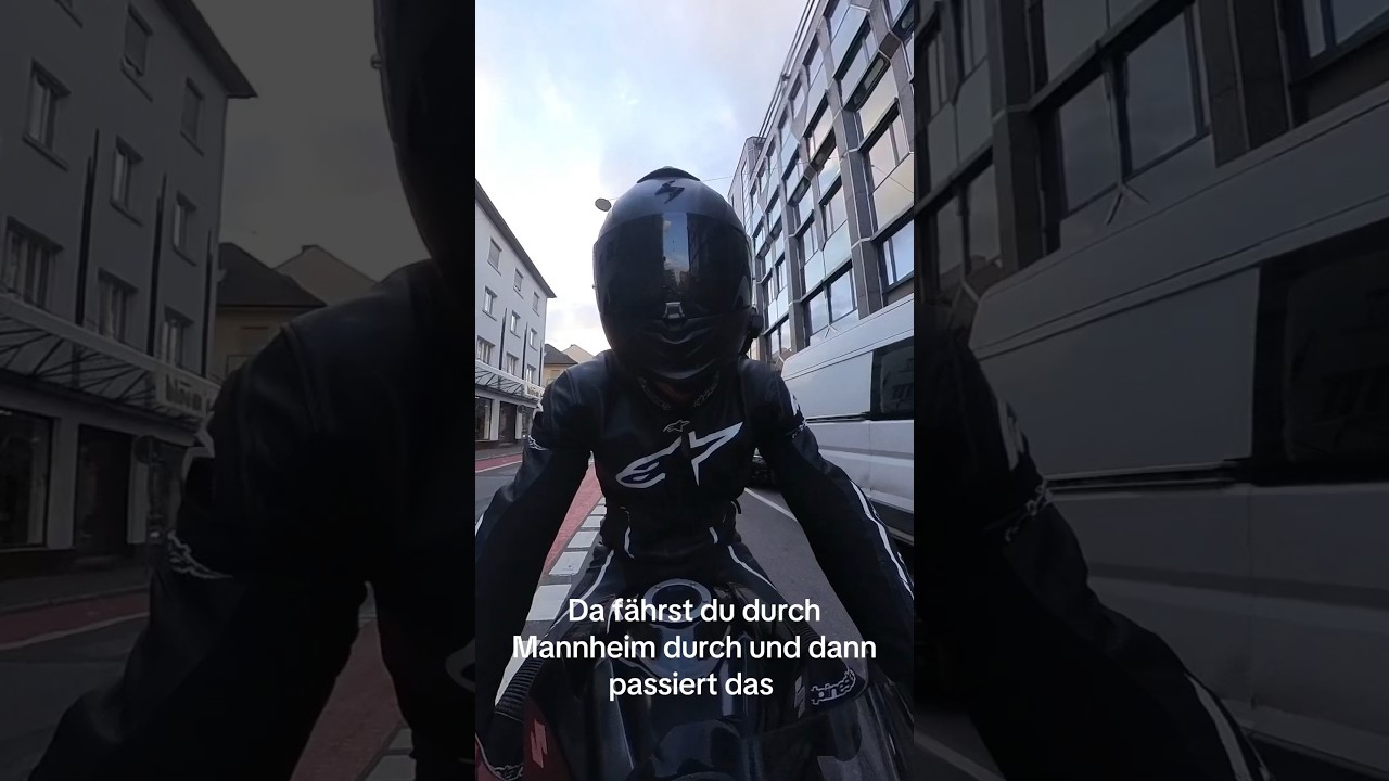 Kind bedroht mich in Mannheim #shorts #mannheim #insta360 #motorradvlog