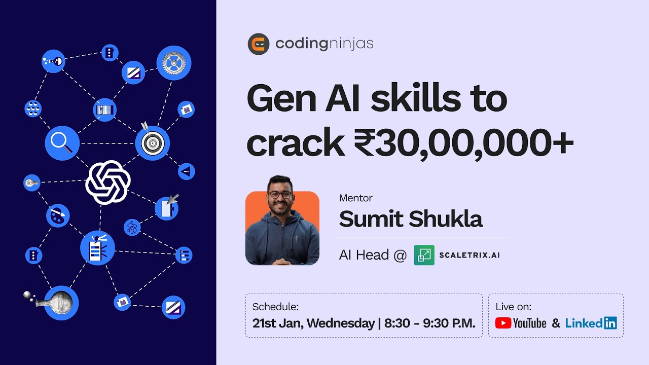 Top GenAI Skills to Crack 30L+ CTC at Amazon & Google | GenAI Roadmap 2026 (Live Masterclass)