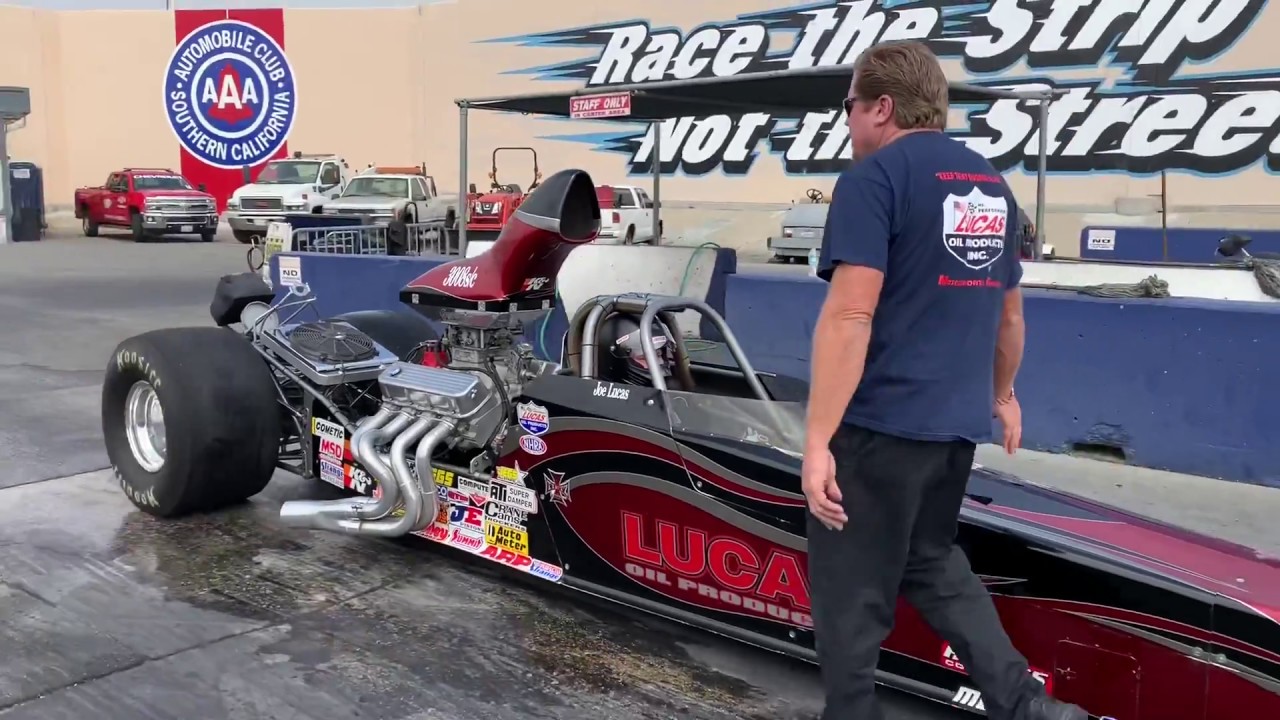 FIRST NHRA SUPER COMP DRAG RACE FOR RISING STAR JOE LUCAS of LUCAS OIL