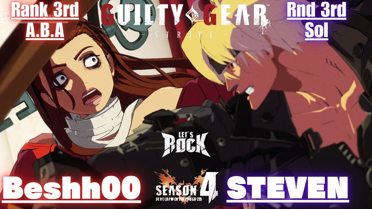 GGST➤Rank 3rd A.B.A / アバ [ Beshh00 ] vs Rank 3rd SOL / ソル [ STEVEN ] Guilty Gear Strive