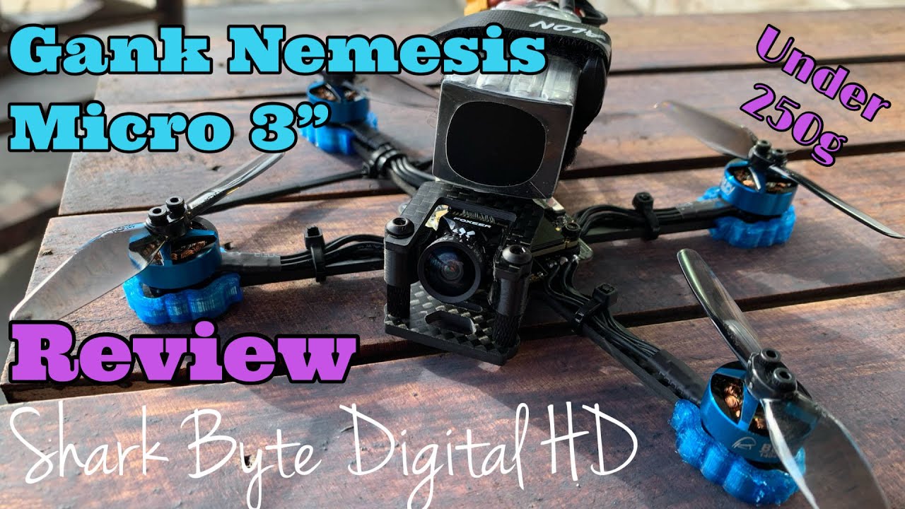 Gank Nemesis Micro 3" Review// Shark Byte HD Quadcopter