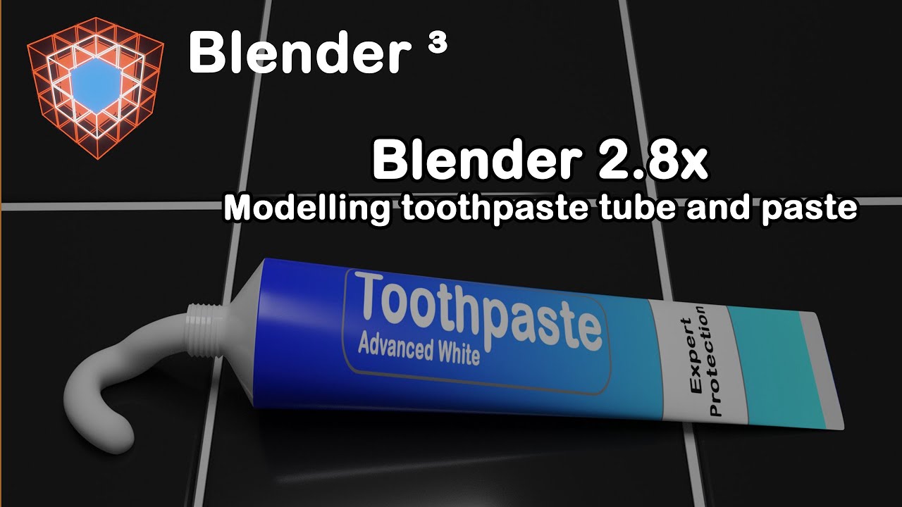 Blender 2.8x How to model Toothpaste - Easy