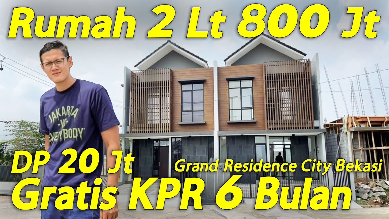 Rumah Tropis Modern 2 Lantai 6x13 Harga 800 Jutaan Di Grand Residence City Bekasi