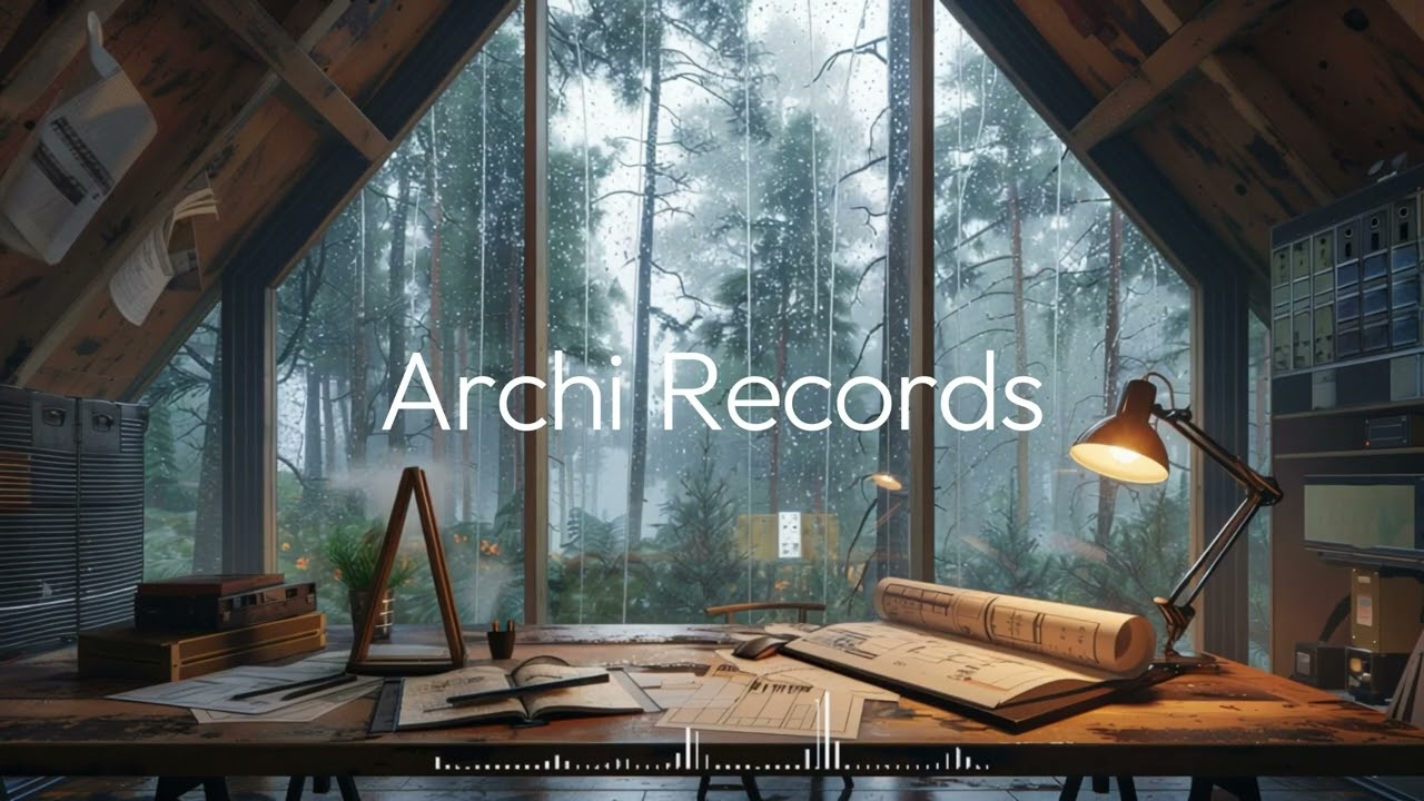 비오는 숲속의 설계실 │ [Lofi] Rainy Forest Architecture Studio 🌲🌧️ | Chill Beats to Focus & Relax
