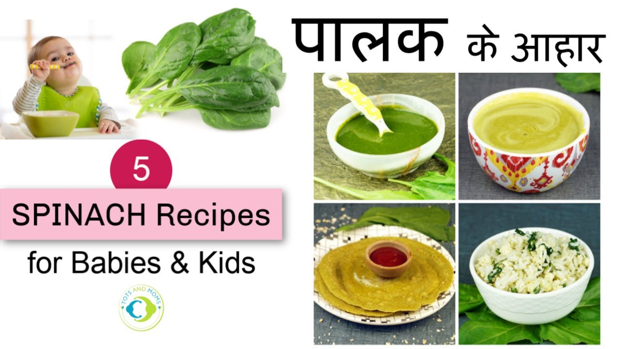 6 महीने बच्चे के लिए पालक के 5 आहार | 5 Palak Recipes for Babies 6 months above