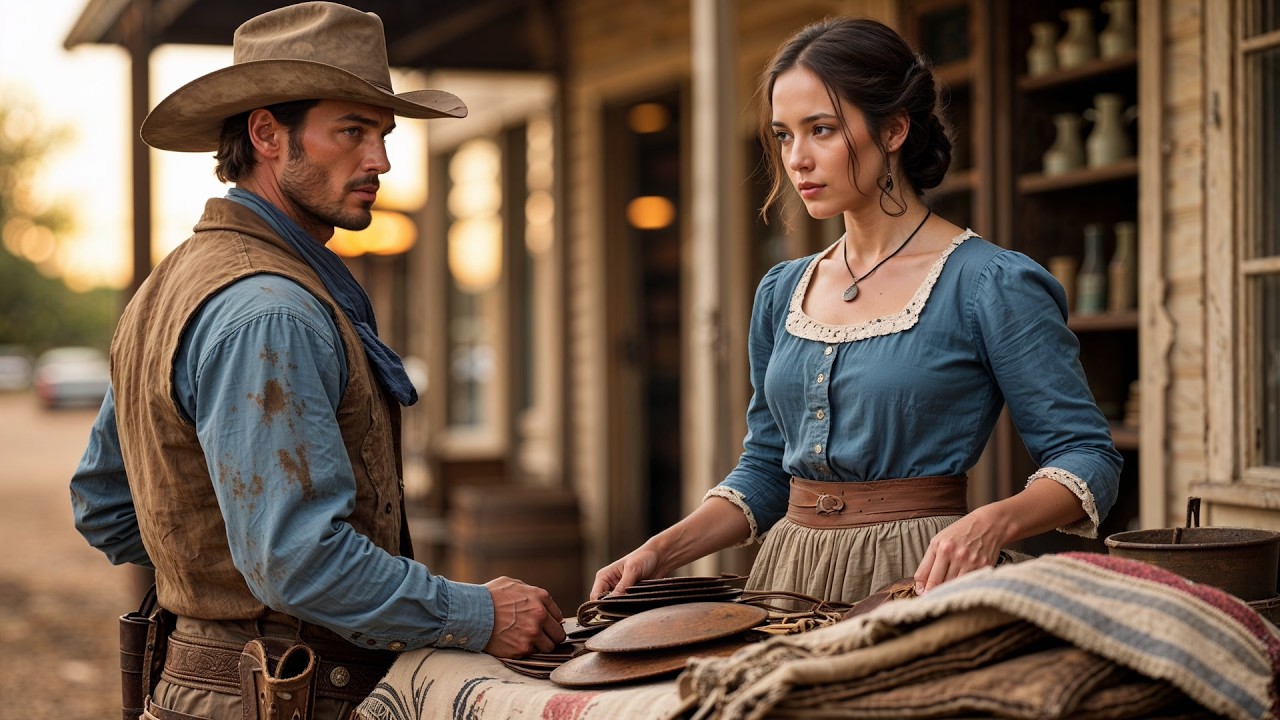 He Found Her Selling Everything She Loved, Cowboy Bought It All Then Returned It All To Her That Day