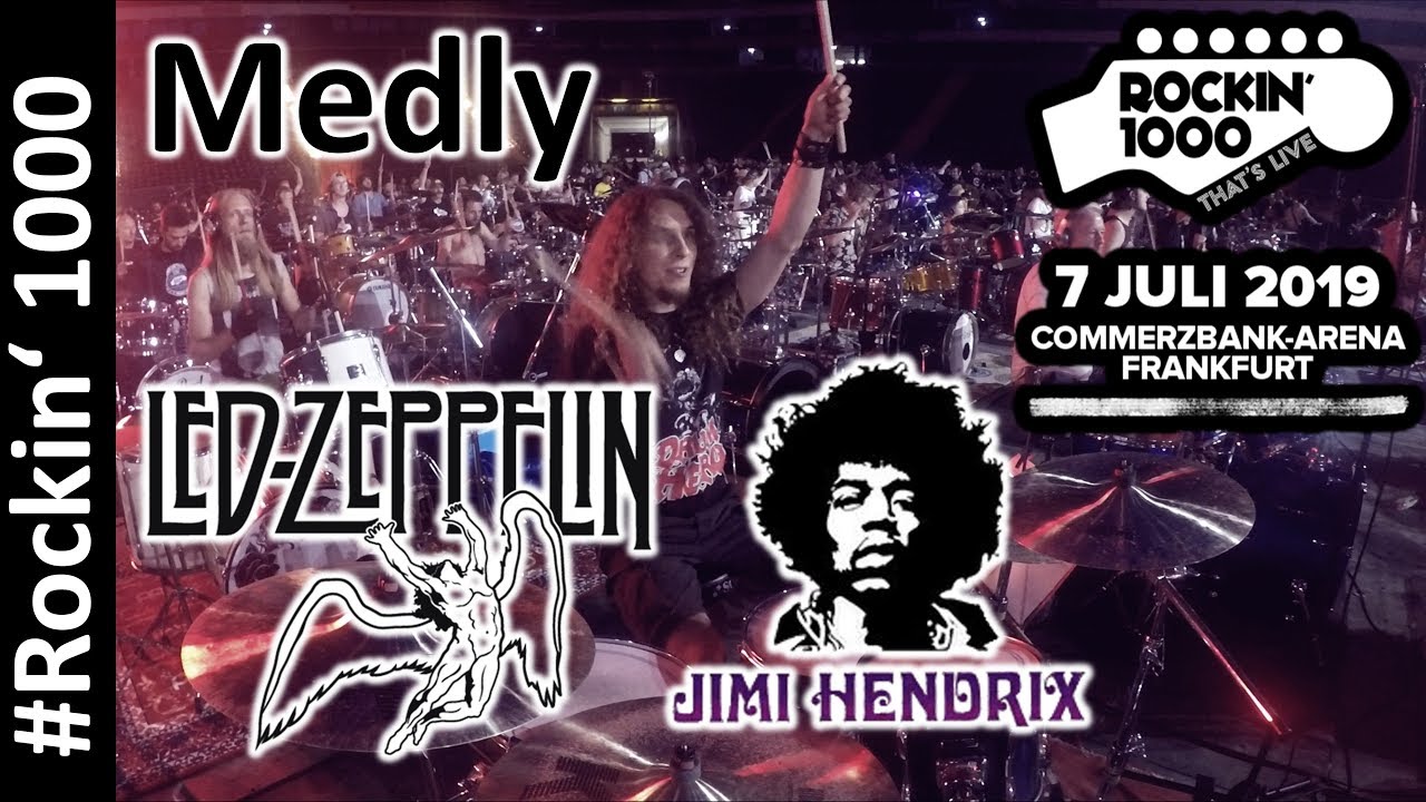 Rockin'1000 - Medley- Frankfurt 2019 - Jimi Hendrix and Led Zeppelin mash-up