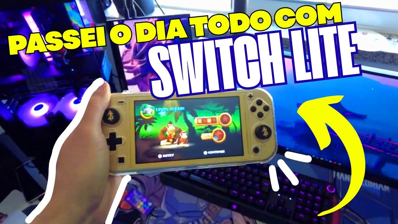 Um dia de um gamer com o NINTENDO SWITCH LITE DESBLOQUEADO!!!