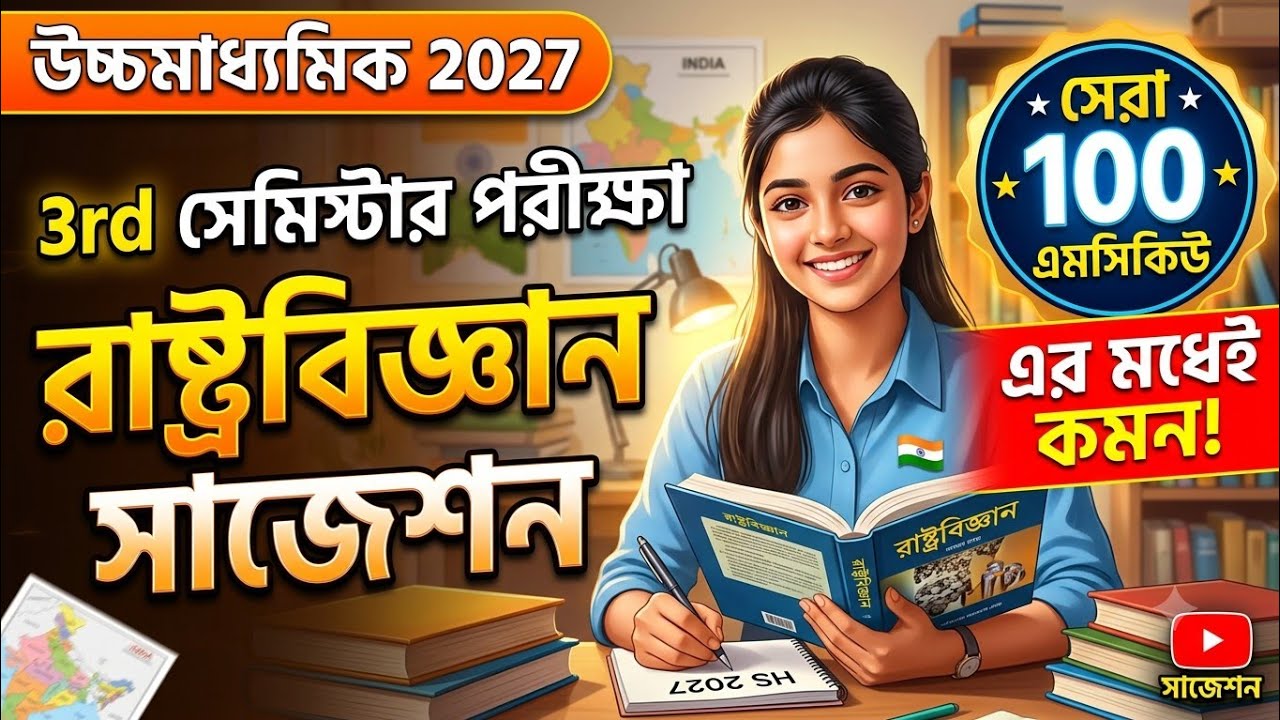HS 2027 3RD SEMESTER POLITICAL SCIENCE LAST MINUTES SUGGESTION//BEST 100 MCQ//HS POLSCIENCE MCQ