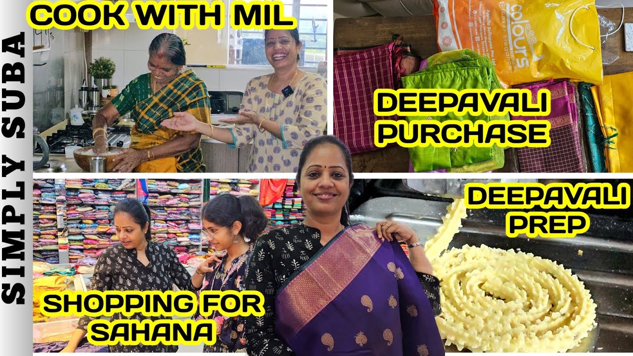 WHO IS BEST COOK - மாமியார் VS SIMPLY SUBA | என் தீபாவளி புடவை | DEEPAVALI PRE-PREPARATION VLOG