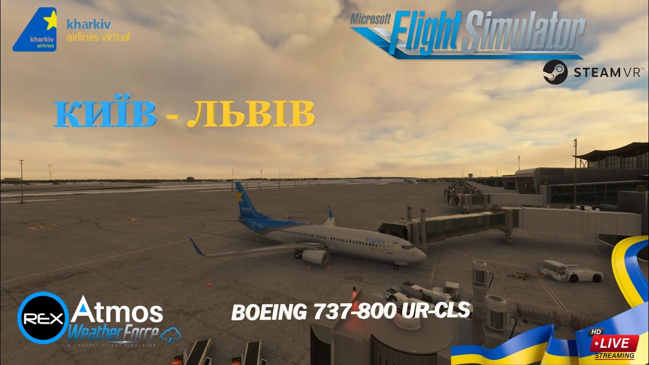 🔴 Boeing 737-800 "Авіалінії Харкова" в MSFS 2020 VR з Києва до Львова