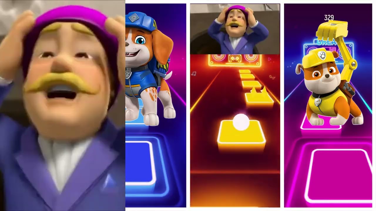 PAW Patrol's Ryder 🆚 PJ Masks 🆚 Chase 🆚 Spidey and Friends 🎶 Tiles Hop EDM Rush 21 02 #1