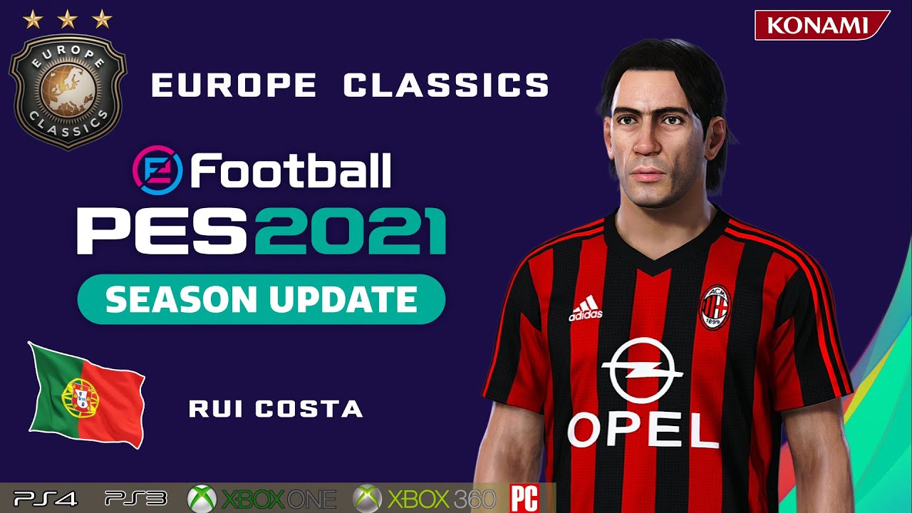 RUI COSTA face+stats (Europe Classics) Как создать в PES 2021