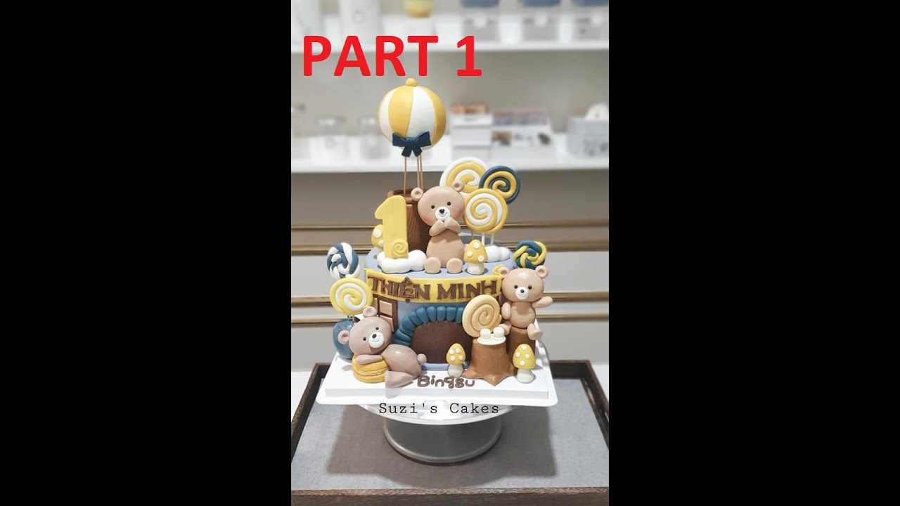 Hướng dẫn full fondant Gấu con trong vương quốc kẹo - P1 - Little Bear In Candy World fondant topic