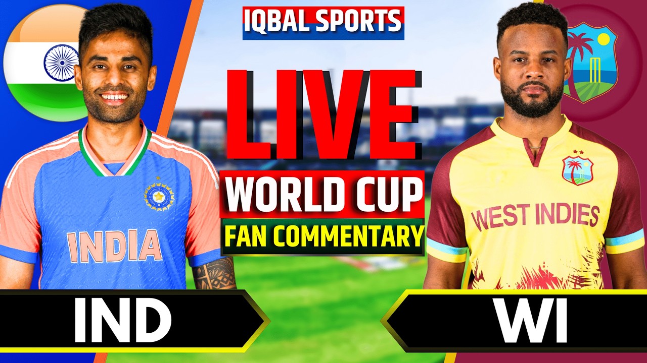 IND vs WI Live Fan Commentary, T20 World Cup | India vs West Indies Live | Live Cricket Match Today