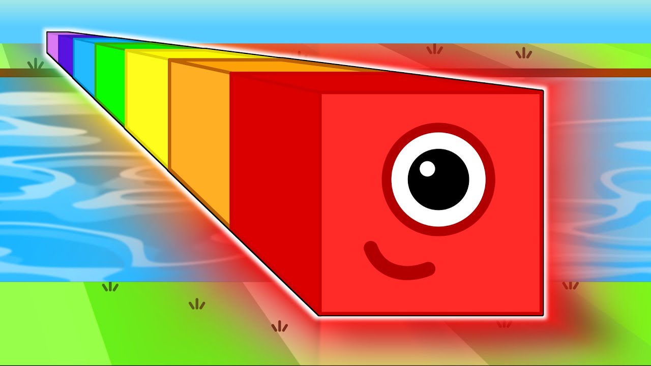 Numberblocks Snake Trying to Cross the River