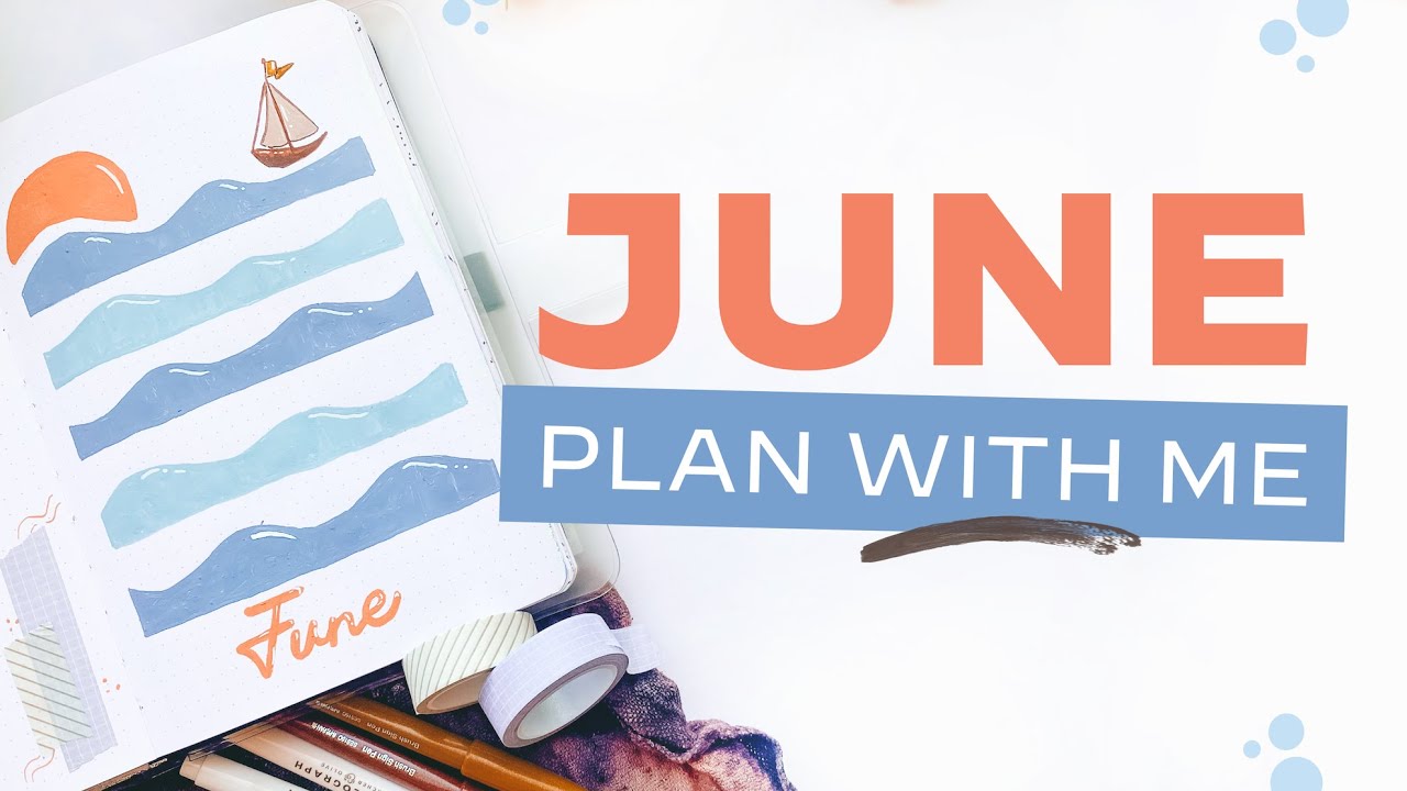 Bullet Journal PLAN WITH ME &bull; June 2021 - Sailboats