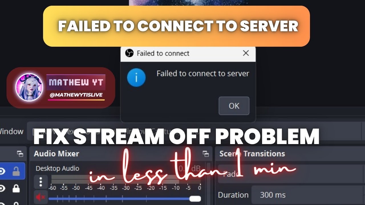 Fix Youtube Stream Automatically Ended - Stream Buffering - Failed to Connect to Server