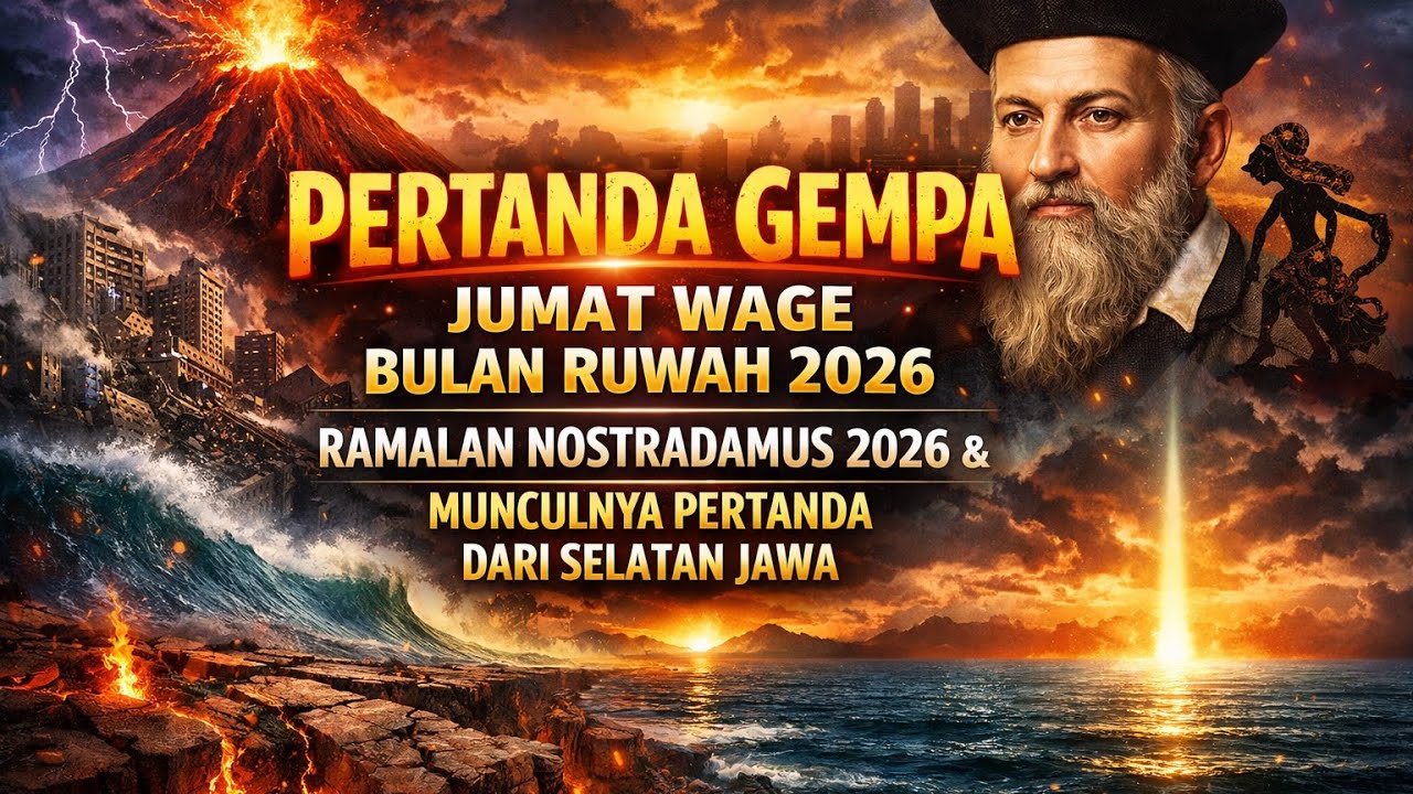 SUDAH DIMULAI JUM'AT WAGE BULAN RUWAH !! Ramalan NOSTRADAMUS 2026- Pertanda Di Selatan Jawa