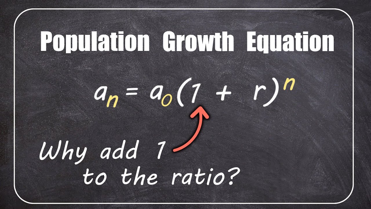 Population Growth Equation Explained (why 1 + R is used) #gcse #geometricsequence #populationgrowth