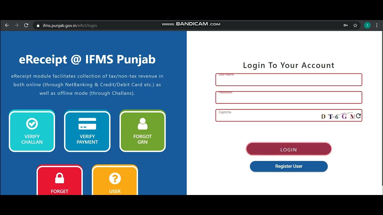 IFMS Punjab eReceipt Portal Challan Work Introduction #challan #government #fee #licence
