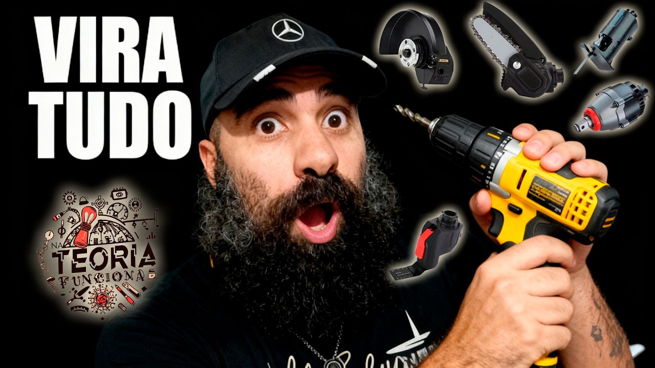Essa PARAFUSADEIRA vira VÁRIAS ferramentas!!!