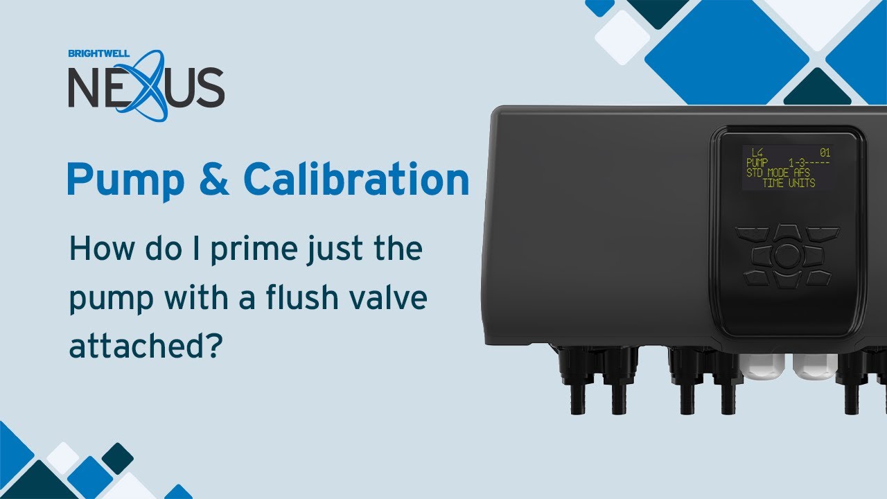 Nexus - How do I prime just the pump with a flush valve attached?