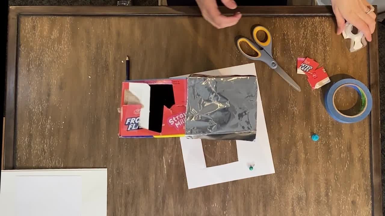 Total solar eclipse DIY craft: How to create a pinhole projector using a cereal box, tin foil