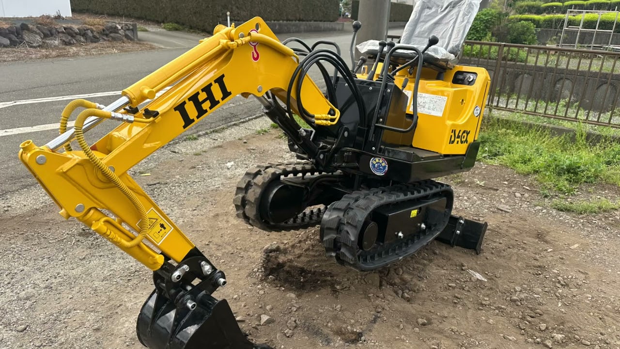 IHI●ミニユンボ●IS-4GX●ディジタル897時間新品ゴムキャタ●未使用バケット●0.4トン●油圧ショベル●軽油シート,バッテリー新品●コマツ