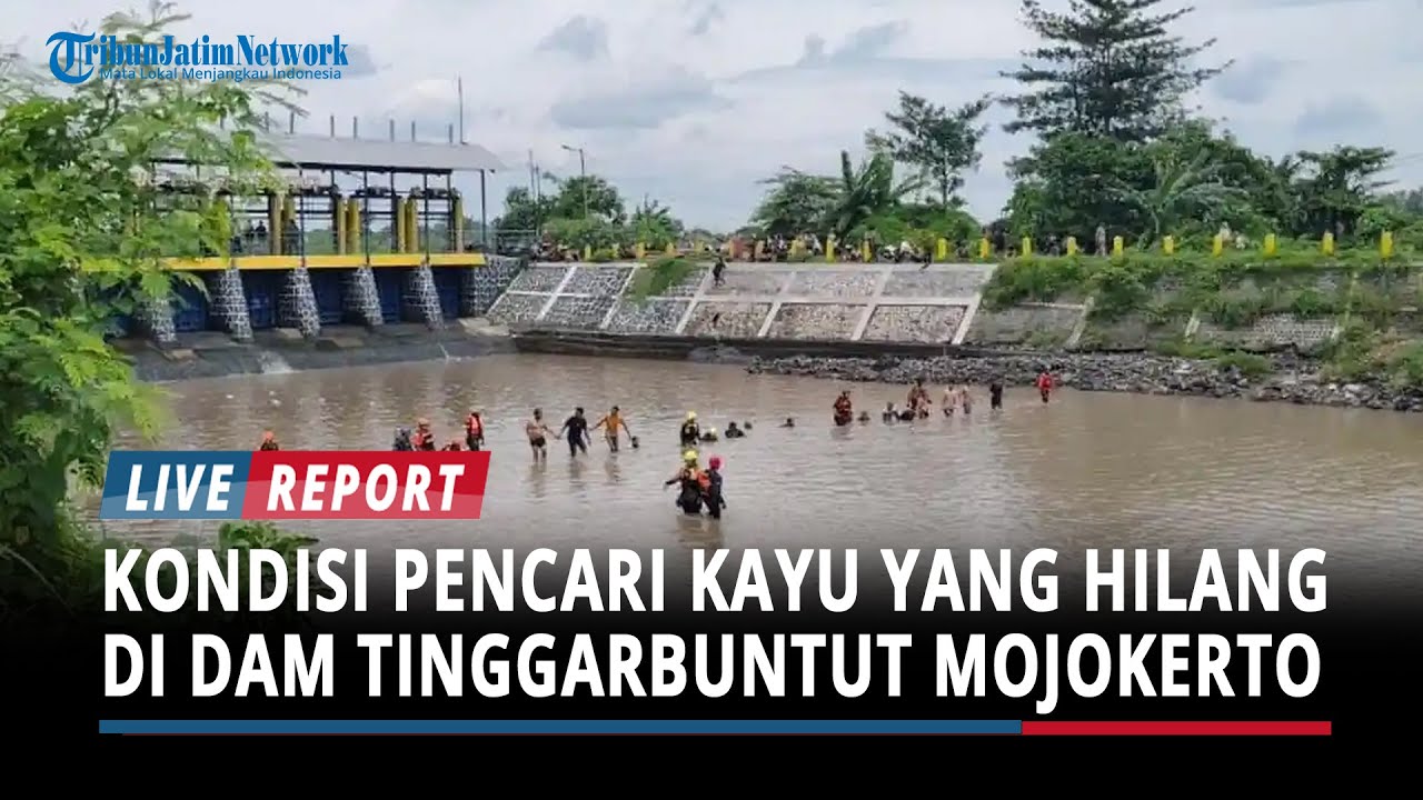 Kondisi Pencari Kayu Yang Hilang di DAM Tinggarbuntut Mojokerto, Tim SAR Berjibaku